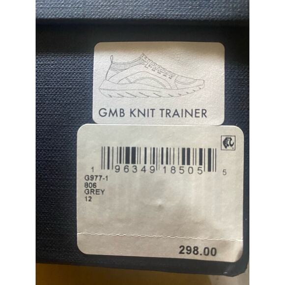 Good Man Brand NIB Knit Trainers Gray Size 12 Made in Italy MSRP $298